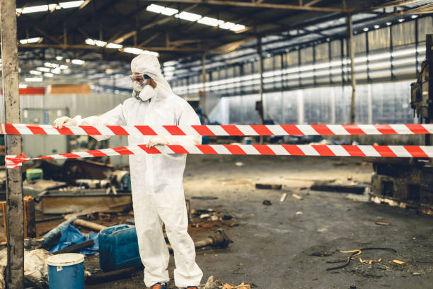 Professional Sewage Cleanup technician working in Rathdrum, ID